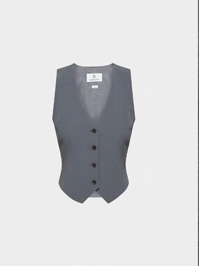 Aritzia Deniro Vest - Mirror Crepe™ vintage navy